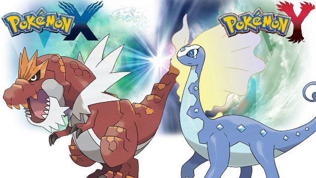 Cartoon two types pokemons image free wallpaper for desktop - medium preview image