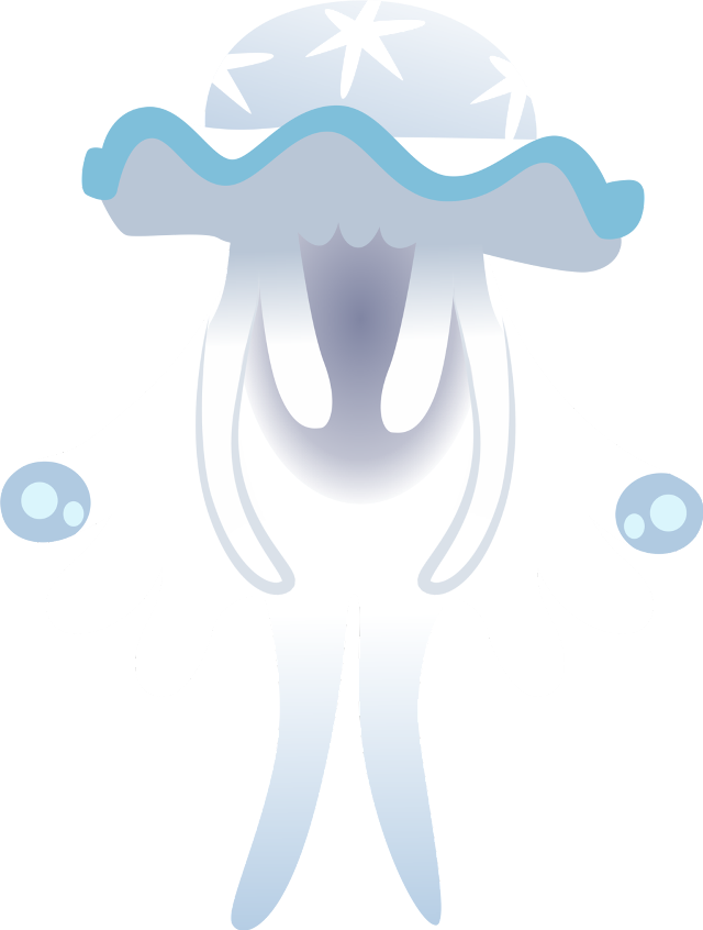 White jellyfish blue hat star free wallpaper for mobile - medium preview image