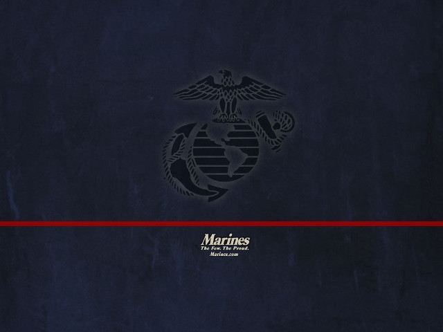 Marine emblem blue background red free wallpaper for desktop - medium preview image