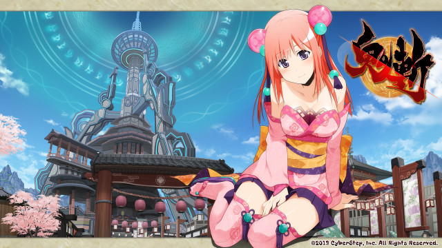 Girl sitting ledged building clock free wallpaper for desktop - medium preview image