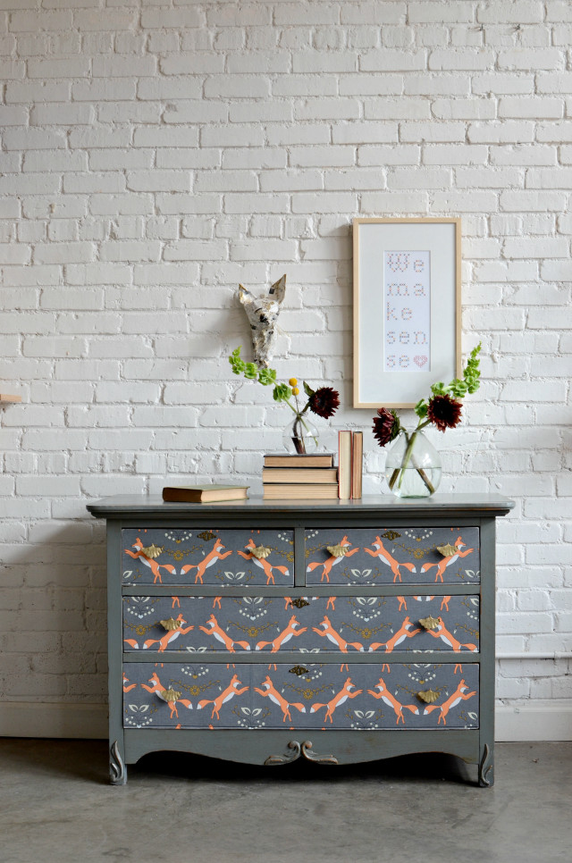 Painted dresser book flowers brick free wallpaper for mobile - medium preview image