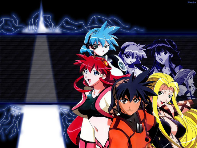 Anime characters stage spotlight light free wallpaper for desktop - medium preview image