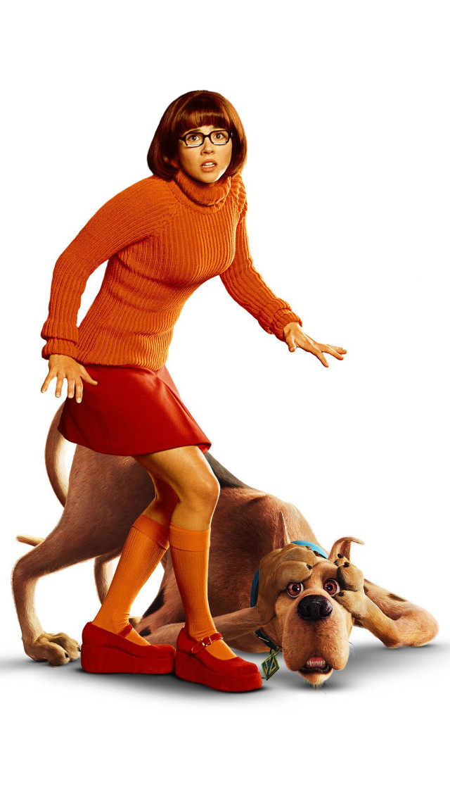 Woman red dress orange shoes free wallpaper for mobile - medium preview image