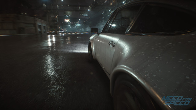 Car driving night rain street free wallpaper for desktop - medium preview image