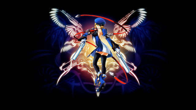 Woman two swords bird on free wallpaper for desktop - medium preview image