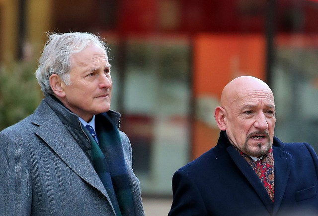 Two men standing street corner free wallpaper for desktop - medium preview image