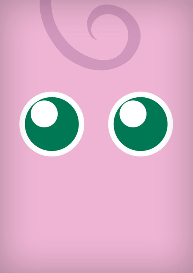 Pink square green eyes spiral free wallpaper for mobile - medium preview image