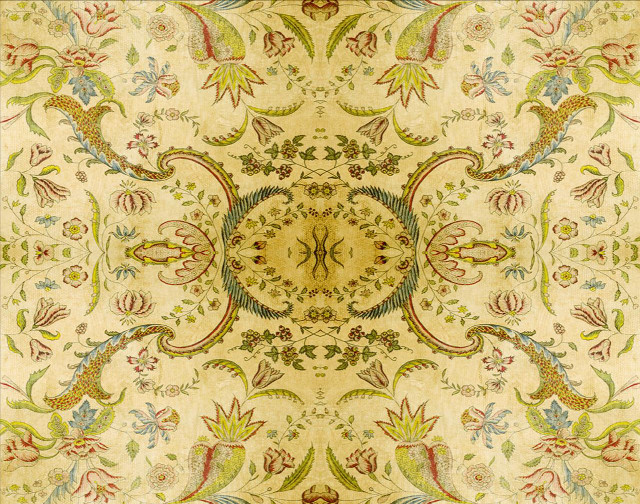 Ornate painting flowery design centerpiece free wallpaper for desktop - medium preview image