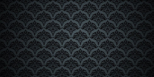 Dark blue leaves pattern black free wallpaper for desktop - medium preview image