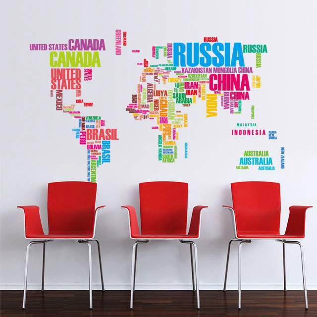 World map chairs languages wall free wallpaper for tablet - medium preview image