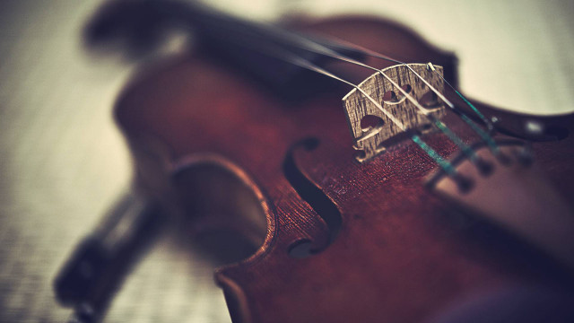 Violin strings bow table paper free wallpaper for desktop - medium preview image