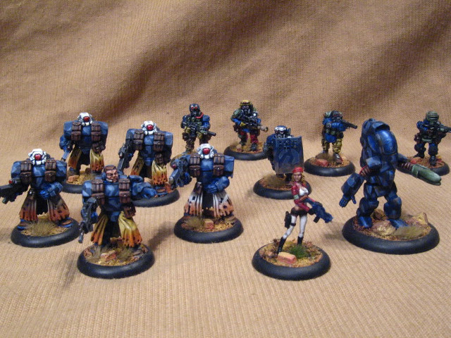 Painted warhammers table brown cloth free wallpaper for desktop - medium preview image