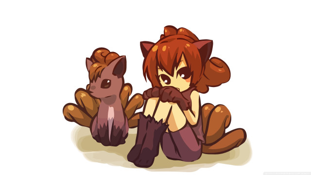 Cartoon cat dog sitting paws free wallpaper for desktop - medium preview image