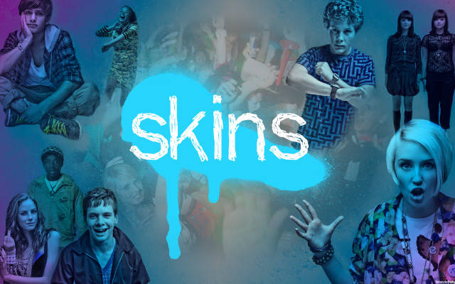Collage people skins painted blue free wallpaper for desktop - medium preview image
