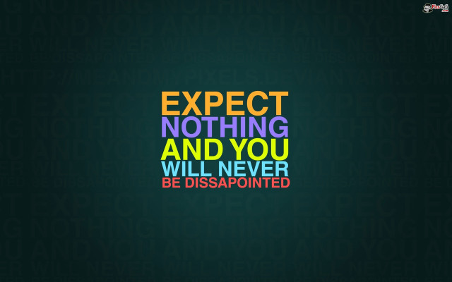 Expect nothing never disappointed rainbow #2 free wallpaper for desktop - medium preview image