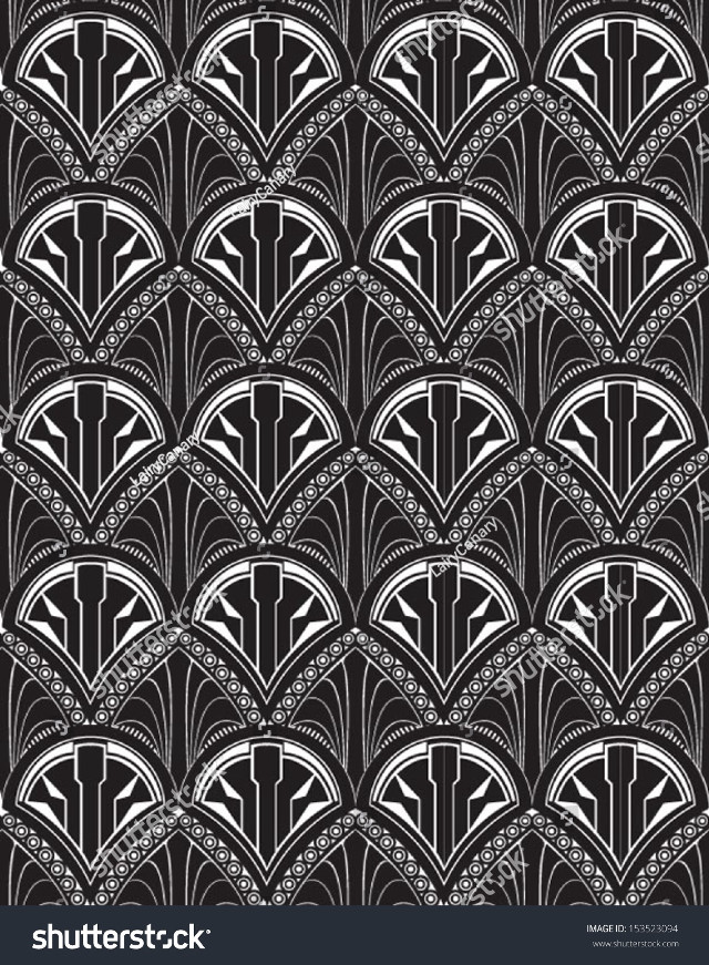 Black white art deco wallpaper #2 free wallpaper for mobile - medium preview image
