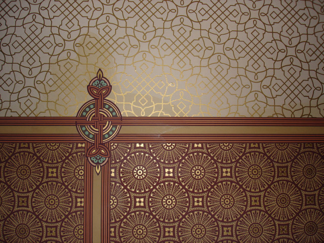 Art nouveau clock honeycomb tiles free wallpaper for desktop - medium preview image