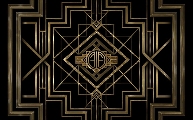 Black gold art deco diamond free wallpaper for desktop - medium preview image