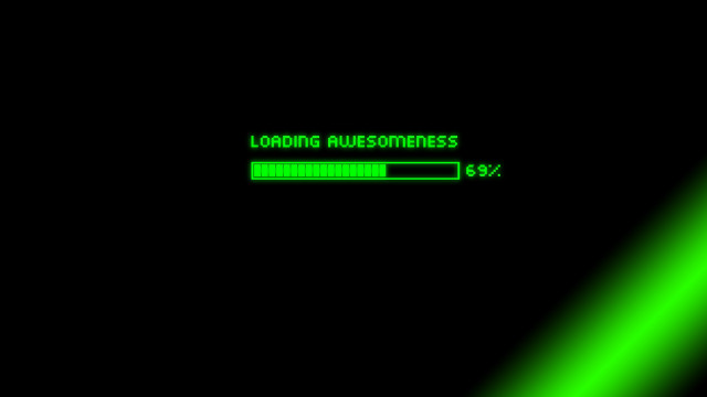 Green light black background loading free wallpaper for desktop - medium preview image