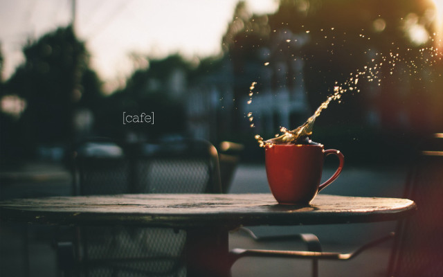 Red coffee cup tea outdoor free wallpaper for desktop - medium preview image