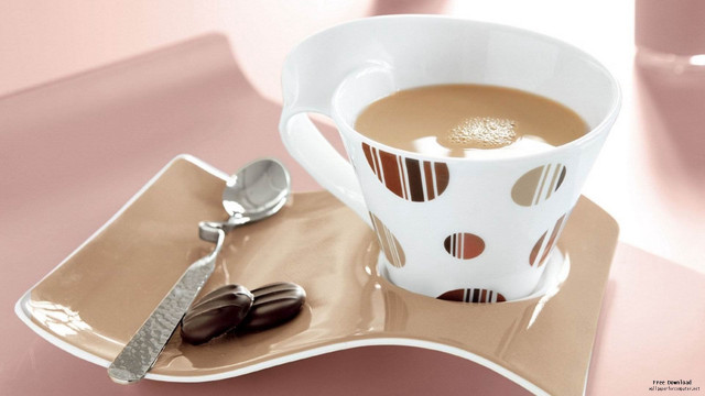 Coffee spoon tray table pink free wallpaper for desktop - medium preview image