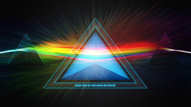 Triangle rainbow light side free wallpaper for desktop - medium preview image