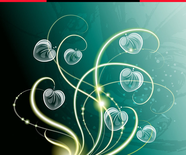 Green yellow abstract swirls bubbles free wallpaper for desktop - medium preview image