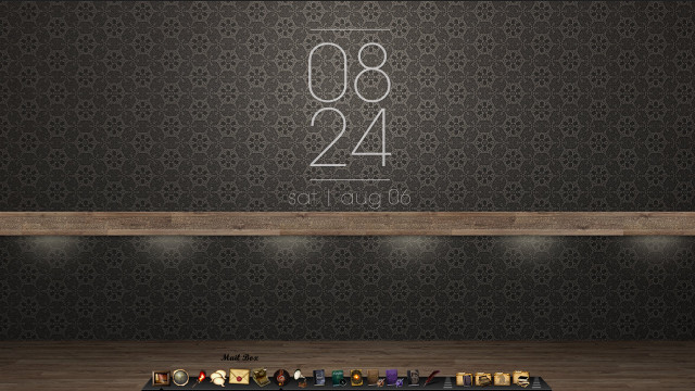 Room clock wooden floor shelf free wallpaper for desktop - medium preview image