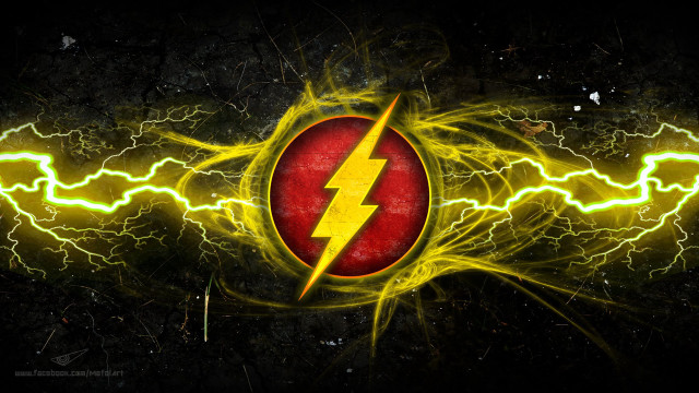 Flash lightning background red circle free wallpaper for desktop - medium preview image