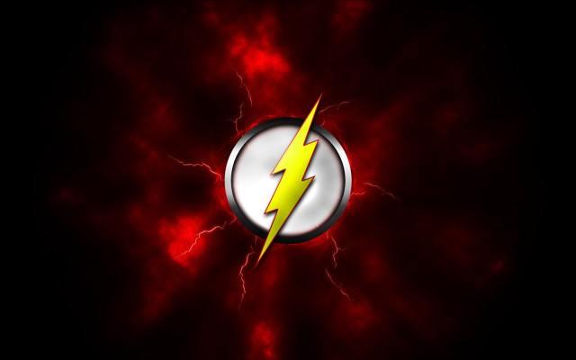 Flash logo lightning bolt center free wallpaper for desktop - medium preview image