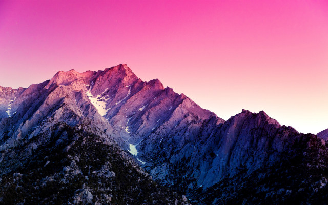 Mountain range pink sky background #2 free wallpaper for desktop - medium preview image