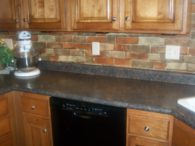 Kitchen brick wall dishwasher mosaic free wallpaper for desktop - medium preview image