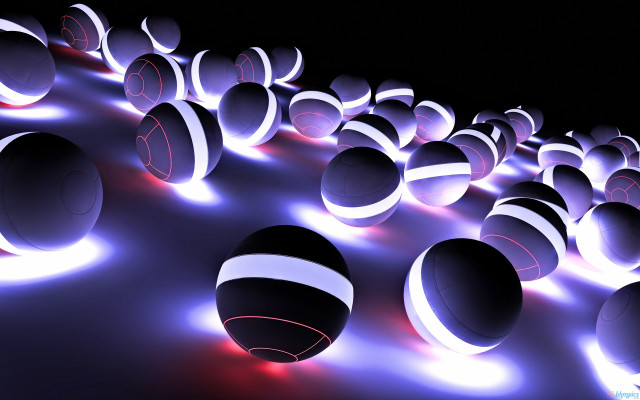 Balls lights row black background #3 free wallpaper for desktop - medium preview image