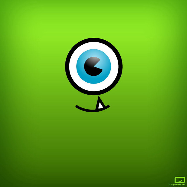 Green background blue eye black free wallpaper for tablet - medium preview image