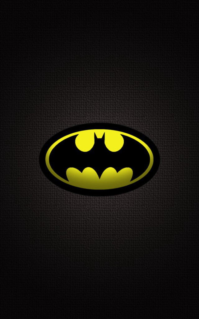 Batman symbol yellow lights gothic free wallpaper for mobile - medium preview image