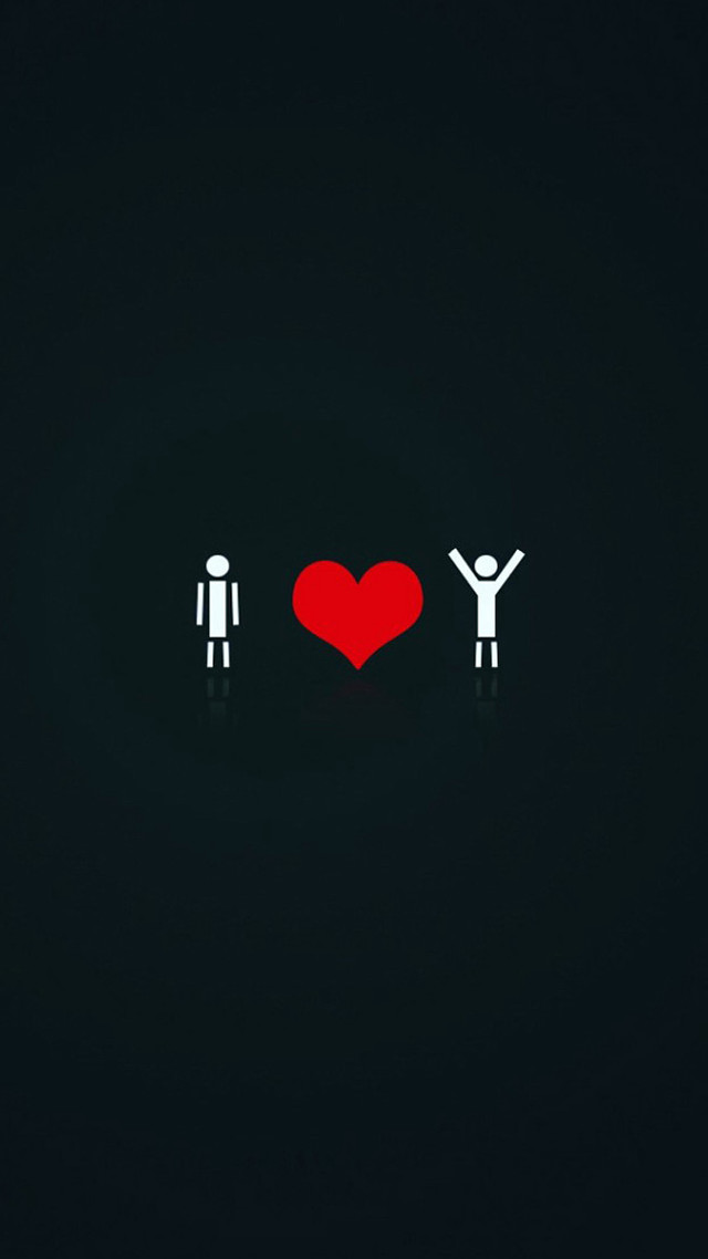Red heart people dark hands free wallpaper for mobile - medium preview image