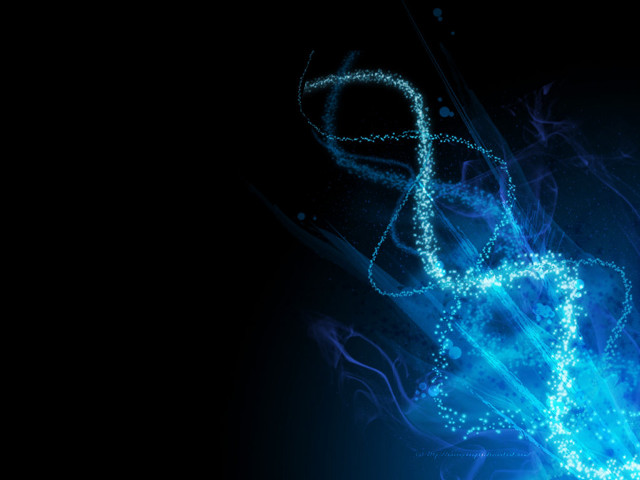 Blue glowing abstract hologram starry free wallpaper for desktop - medium preview image