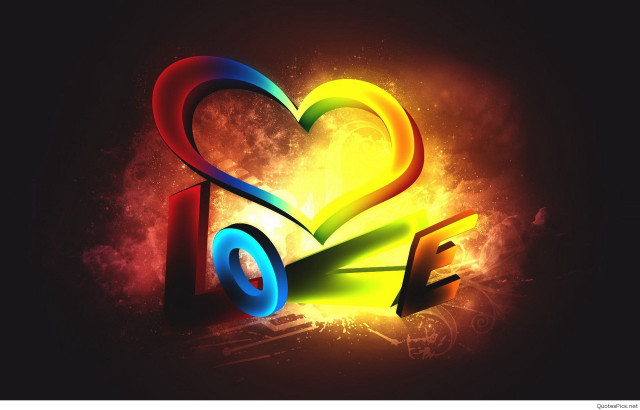 Colorful love sign heart ring free wallpaper for desktop - medium preview image