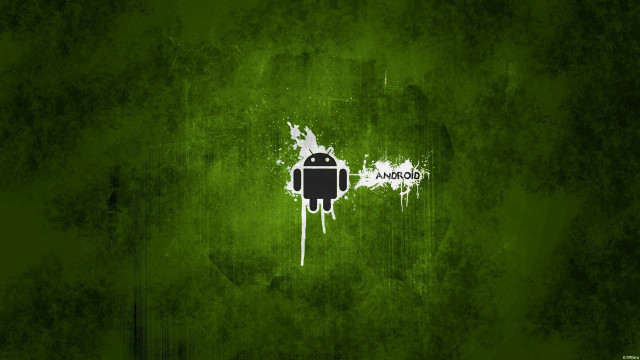Green wall robot android art free wallpaper for desktop - medium preview image