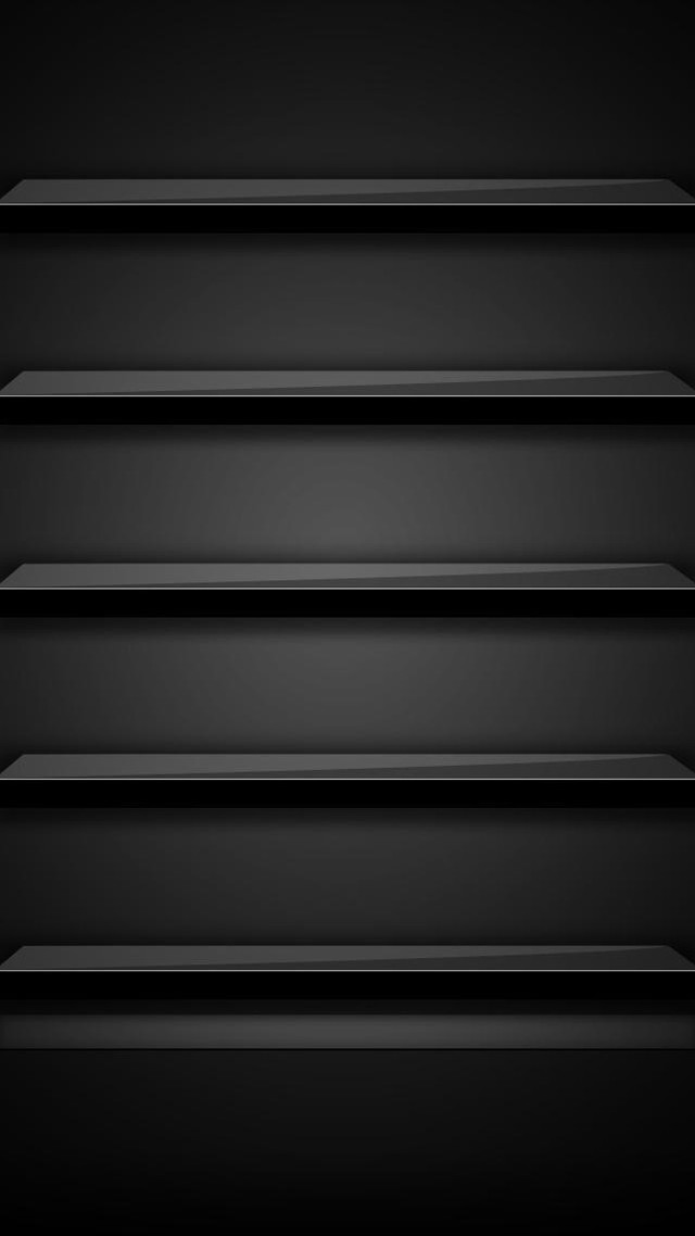 Black background three shelves abstract free wallpaper for mobile - medium preview image