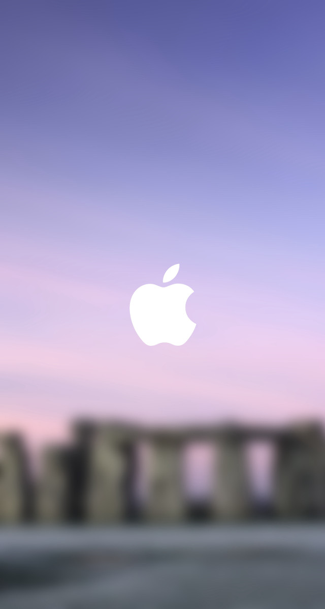 Blurry apple logo building sky free wallpaper for mobile - medium preview image
