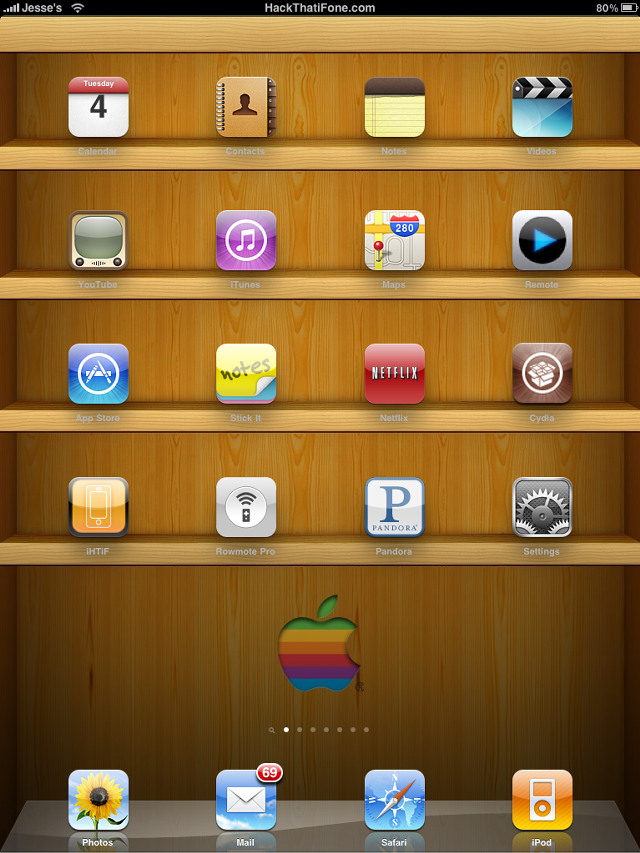 Wooden shelf app icons sides free wallpaper for mobile - medium preview image