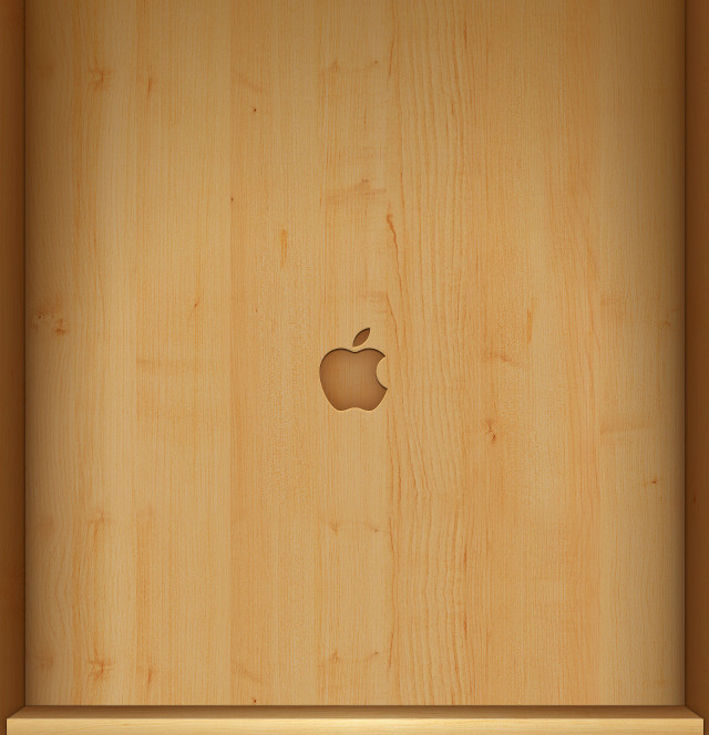 Wooden apple laptop wooden cover free wallpaper for tablet - medium preview image