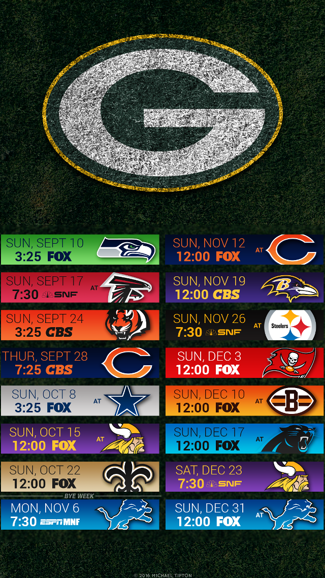 Football field green bay logo free wallpaper for mobile - medium preview image