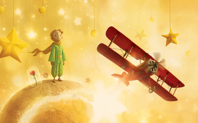 Red airplane magical realism christmas free wallpaper for desktop - medium preview image