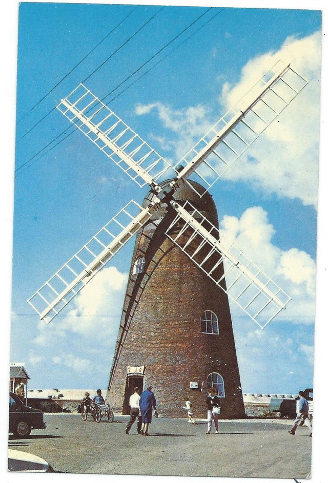 Windmill people sunny day blue free wallpaper for mobile - medium preview image