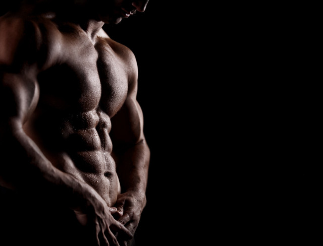 Muscular man dark hands in #2 free wallpaper for desktop - medium preview image