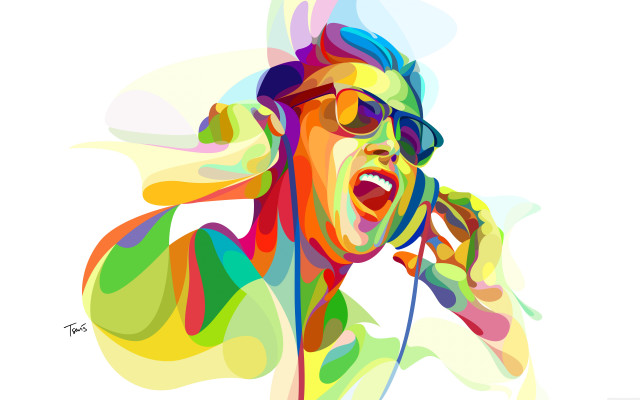 Man sunglasses microphone open mouth free wallpaper for desktop - medium preview image