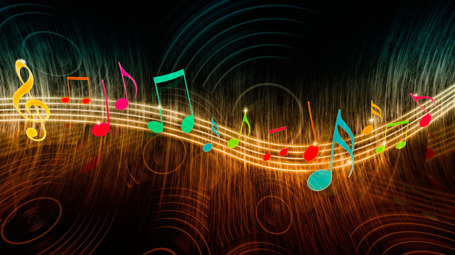 Musical note swirl light funk free wallpaper for desktop - medium preview image