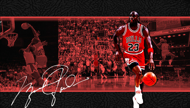 Basketball player signed ball crowd #2 free wallpaper for desktop - medium preview image